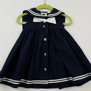 2 pcs Dark Blue Girl Dress size 12 m
